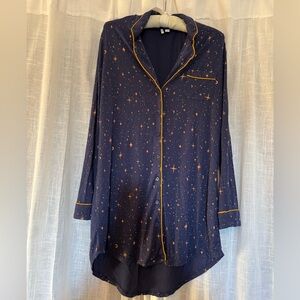 NORDSTROM sleep shirt Navy with Stars